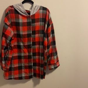 Shein Plus Plaid Hooded Coat